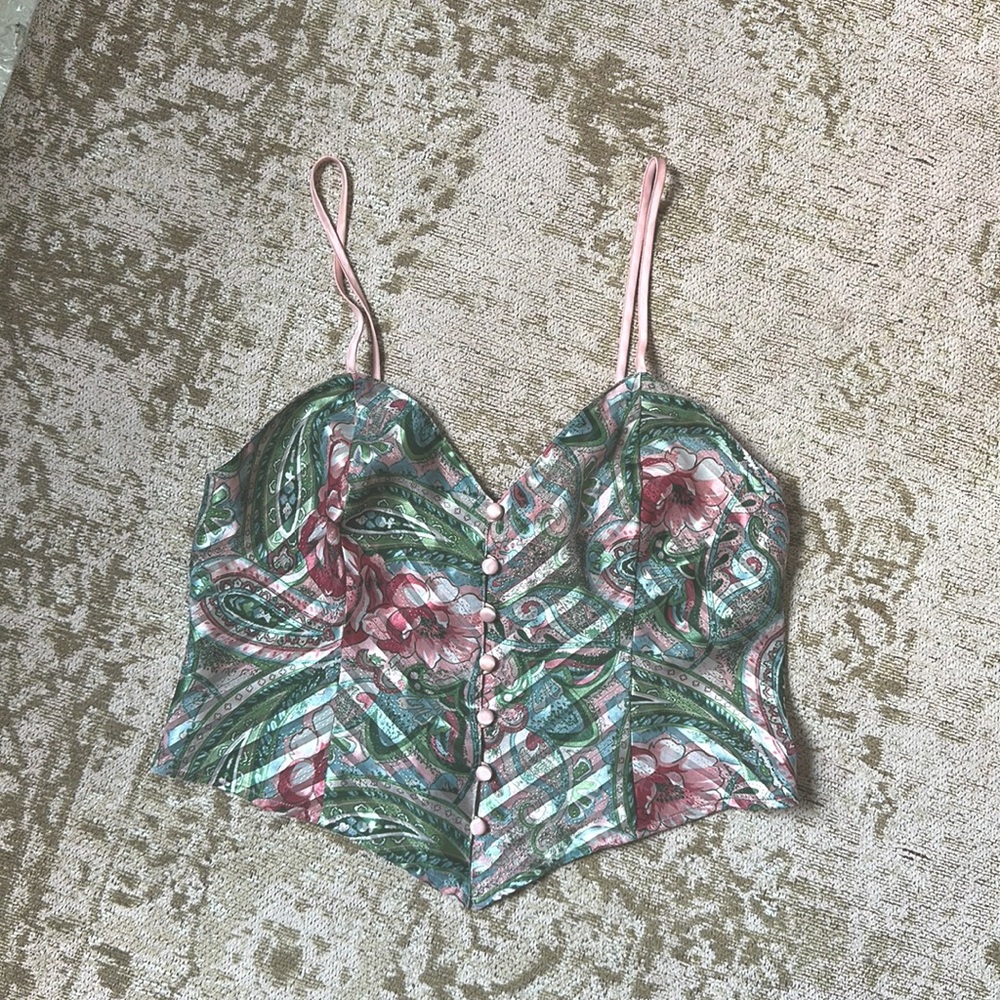 Victoria’s Secret Gold Label Paisley Fairy Top